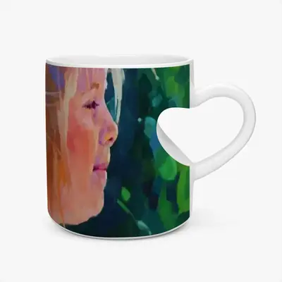 Listening To The Wind Peach Heart Mug