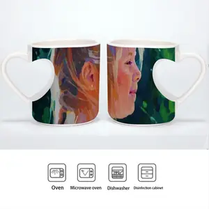 Listening To The Wind Peach Heart Mug