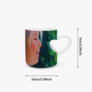 Listening To The Wind Peach Heart Mug