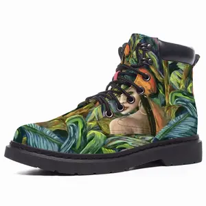 Men Tropical Lips Mid Top Boots