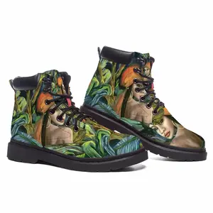 Men Tropical Lips Mid Top Boots