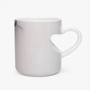 Seagull In A New World Peach Heart Mug