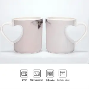 Seagull In A New World Peach Heart Mug