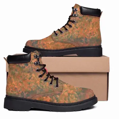 Men Orange Burst Mid Top Boots