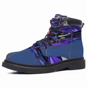 Men A Cool Vista Of Blue And Purple (2014) Mid Top Boots