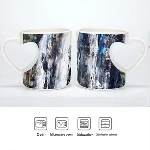 Pencil Falls Peach Heart Mug