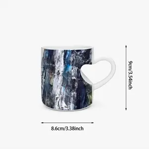 Pencil Falls Peach Heart Mug