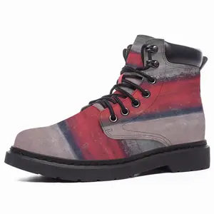 Men Red Divide Mid Top Boots