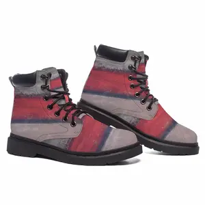 Men Red Divide Mid Top Boots