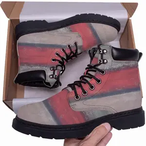 Men Red Divide Mid Top Boots