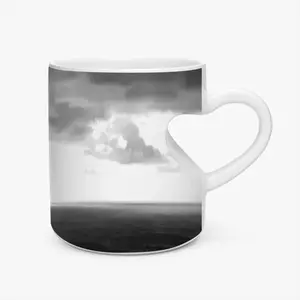 Sun Spot From Dunnet Head Peach Heart Mug