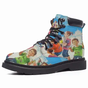 Men Painting The Dream World Mid Top Boots