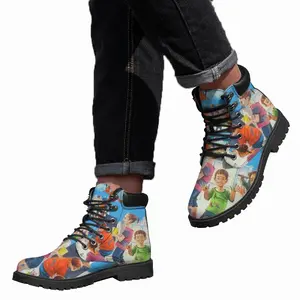 Men Painting The Dream World Mid Top Boots