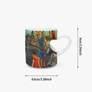 Road To Brotherhood Peach Heart Mug