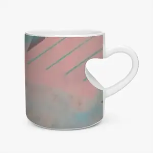 Windy Peach Heart Mug