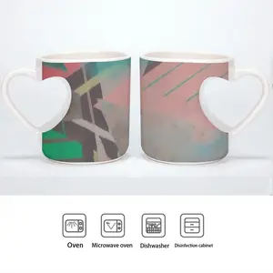 Windy Peach Heart Mug