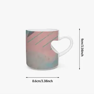 Windy Peach Heart Mug