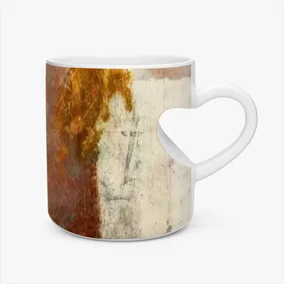 Red Black And Yellow Peach Heart Mug