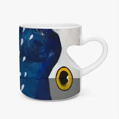 The Fish That Doesnt Know How To Swim Peach Heart Mug