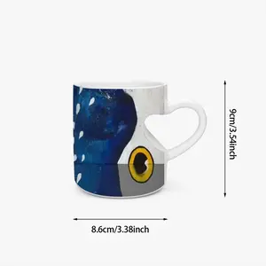 The Fish That Doesnt Know How To Swim Peach Heart Mug