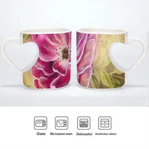 Smell Of Rose Peach Heart Mug