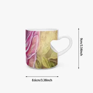 Smell Of Rose Peach Heart Mug