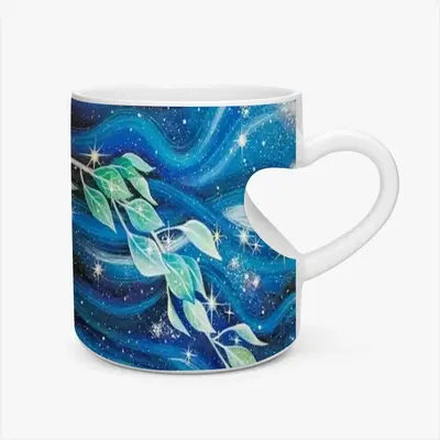 The Universe Inside Us Peach Heart Mug