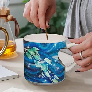 The Universe Inside Us Peach Heart Mug