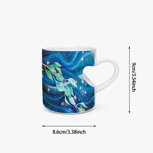 The Universe Inside Us Peach Heart Mug