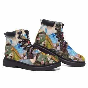 Men Aphrodite Prints Mid Top Boots