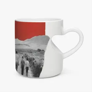 Go Into The Sunset Peach Heart Mug