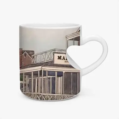 Main Beach East Hampton Peach Heart Mug