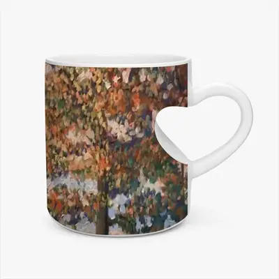 Autumn In The Country Peach Heart Mug