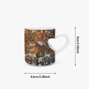 Autumn In The Country Peach Heart Mug