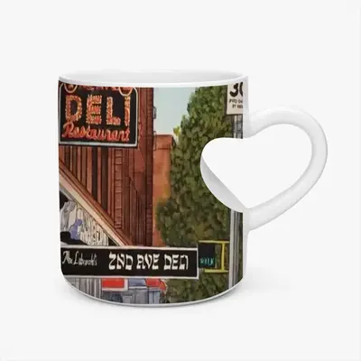 #2Nd Ave Deli New York City Peach Heart Mug