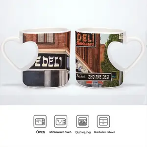 #2Nd Ave Deli New York City Peach Heart Mug