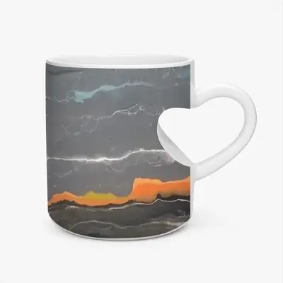 Melting Sun Peach Heart Mug