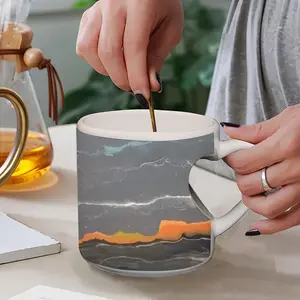 Melting Sun Peach Heart Mug