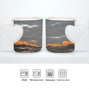 Melting Sun Peach Heart Mug