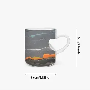 Melting Sun Peach Heart Mug