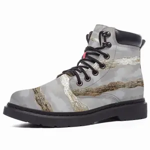 Men Gold Waves Mid Top Boots