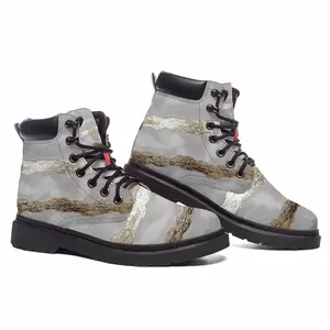 Men Gold Waves Mid Top Boots