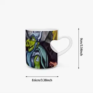 Confrontation Peach Heart Mug