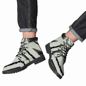 Men Geometric Ways Mid Top Boots