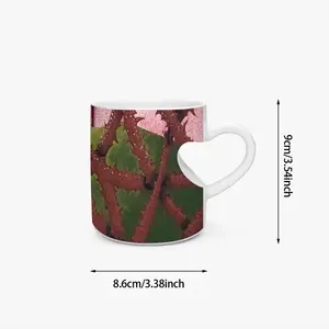 Calvary Through Thorns Peach Heart Mug