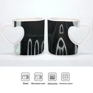 The Dead Come Out To Dance Peach Heart Mug