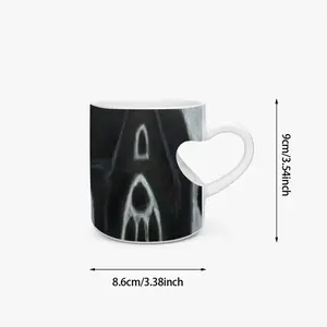 The Dead Come Out To Dance Peach Heart Mug