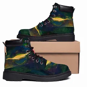 Men Beautiful Landscape Mid Top Boots