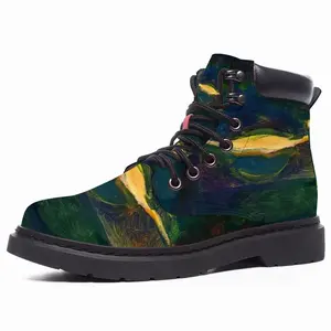 Men Beautiful Landscape Mid Top Boots