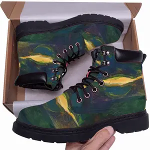 Men Beautiful Landscape Mid Top Boots